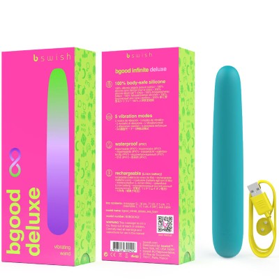 BGOOD INFINITE DELUXE VIBRADOR RECARGABLE SILICONA AZUL - D-236022