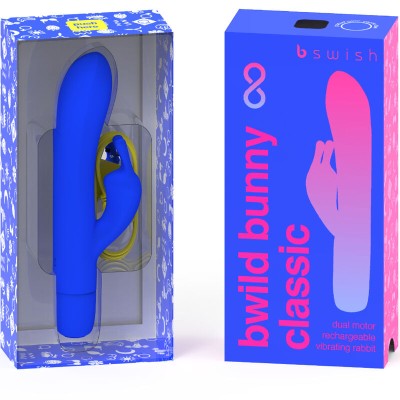 BWILD BUNNY INFINITE CLASSIC VIBRADOR RECARGABLE SILICONA AZULD-236029