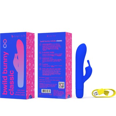 BWILD BUNNY INFINITE CLASSIC VIBRADOR RECARGABLE SILICONA AZULD-236029