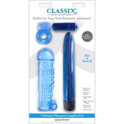 CLASSIX - KIT PARA CASAIS COM ANEL, BAINHA E BALAS AZUIS - D-236594