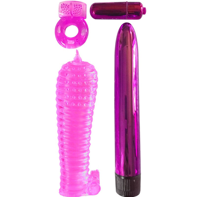 CLASSIX - KIT PARA CASAIS COM ANEL, BAINHA E BALAS ROSA - D-236595