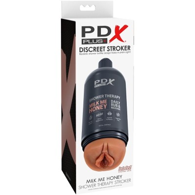 PDX PLUS - MASTURBADOR DE STROKER DE DESIGN DISCRETO COM GARRAFA DE SHAMPOO MILK ME HONEY CANDY - D-236611 - Dona Pimenta