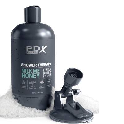 PDX PLUS - MASTURBADOR DE STROKER DE DESIGN DISCRETO COM GARRAFA DE SHAMPOO DE MEL MILK ME - D-236612 - Dona Pimenta