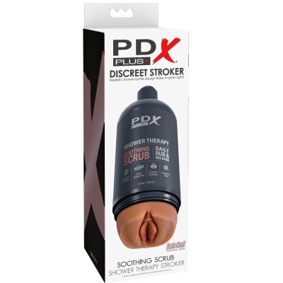 PDX PLUS - MASTURBADOR DE STROKER DE DESIGN DISCRETO COM FRASCOS DE SHAMPOO ESFREGANTE CALMANTE CARAMELO - D-236613 - Dona Pimen