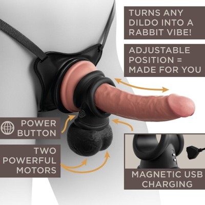 KING COCK ELITE - ANEL VIBRATÓRIO DE TESTÍCULOS DE SILICONE - D-236634 - Dona Pimenta