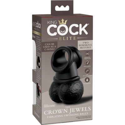 KING COCK ELITE - ANEL VIBRATÓRIO DE TESTÍCULOS DE SILICONE - D-236634 - Dona Pimenta