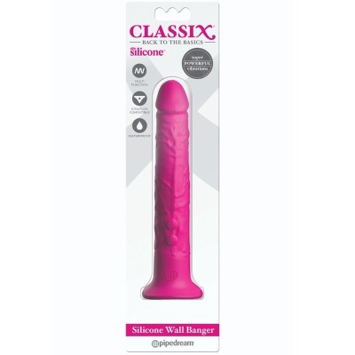 CLASSIX - DILDO DE SILICONE WALL BANGER 15 CM ROSA - D-236600 - Dona Pimenta