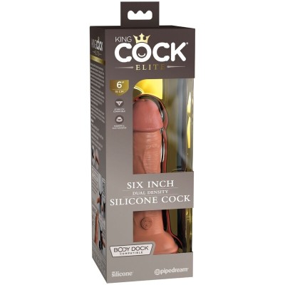 KING COCK ELITE - DILDO DE SILICONE REALISTA 15,2 CM CANDY - D-236616 - Dona Pimenta