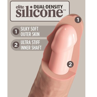 KING COCK ELITE - DILDO DE SILICONE REALISTA 15,2 CM - D-236617 - Dona Pimenta