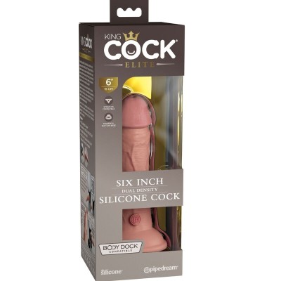 KING COCK ELITE - DILDO DE SILICONE REALISTA 15,2 CM - D-236617 - Dona Pimenta