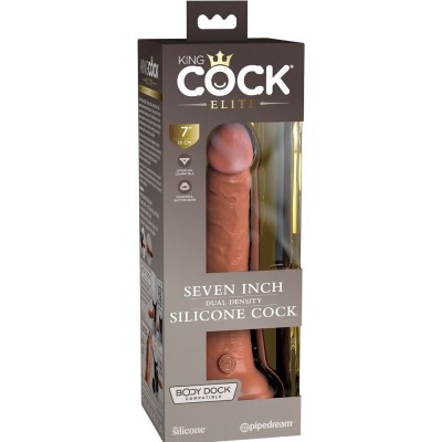 KING COCK ELITE - DILDO DE SILICONE REALISTA 17,8 CM CANDY - D-236619 - Dona Pimenta