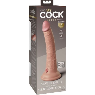 KING COCK ELITE - DILDO SILICONE REALISTA 17,8 CM - D-236620 - Dona Pimenta