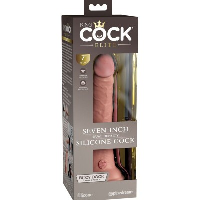 KING COCK ELITE - DILDO SILICONE REALISTA 17,8 CM - D-236620 - Dona Pimenta