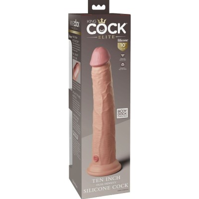 KING COCK ELITE - DILDO SILICONE REALISTA 25,4 CM - D-236625 - Dona Pimenta