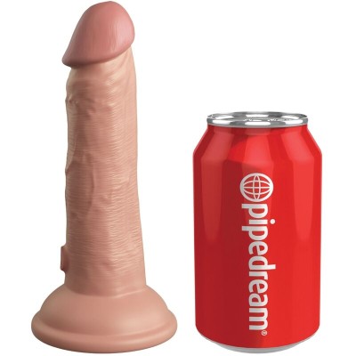 KING COCK ELITE - VIBRAÇÃO REALÍSTICA E DILDO DE SILICONE 15,2 CM - D-236629 - Dona Pimenta