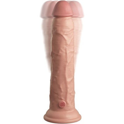 KING COCK ELITE - VIBRADOR REALÍSTICO E DILDO DE SILICONE CONTROLE REMOTO 23 CM - D-236633 - Dona Pimenta