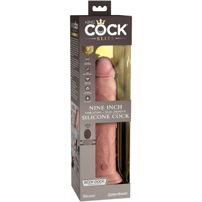 KING COCK ELITE - VIBRADOR REALÍSTICO E DILDO DE SILICONE CONTROLE REMOTO 23 CM - D-236633 - Dona Pimenta