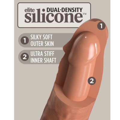 KING COCK ELITE - ARNÊS CONFORTÁVEL AJUSTÁVEL COM DILDO 17,8 CM - D-236639 - Dona Pimenta