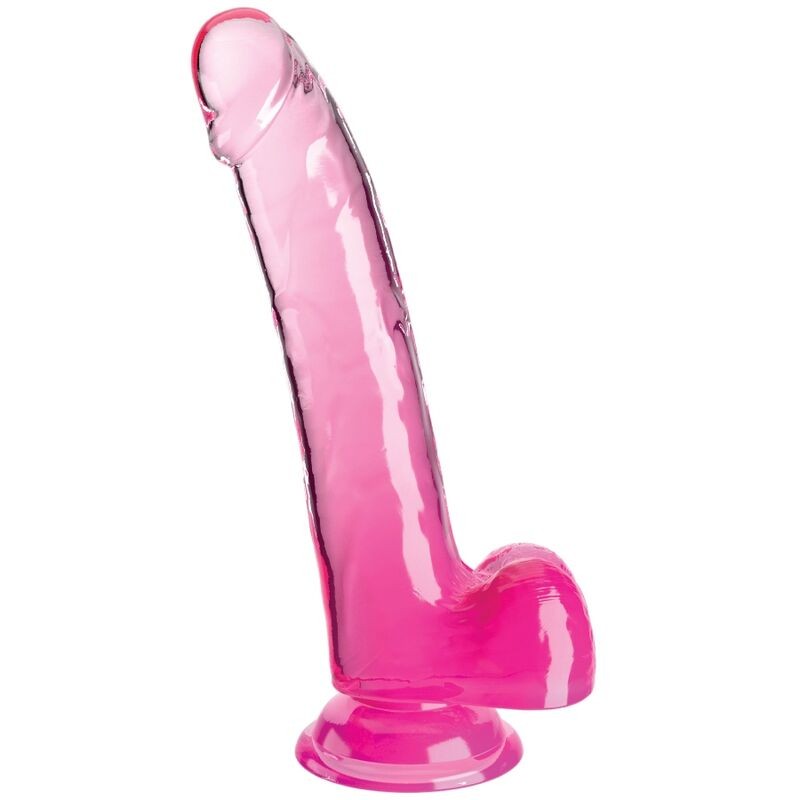 KING COCK CLEAR - DILDO COM TESTÍCULOS 20,3 CM ROSA - D-236641 - Dona Pimenta