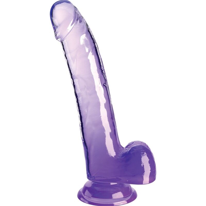 KING COCK CLEAR - DILDO COM TESTÍCULOS 20,3 CM ROXO - D-236642 - Dona Pimenta