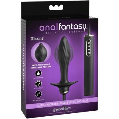 COLEÇÃO ANAL FANTASY ELITE - PLUG INFLÁVEL E VIBRADOR AUTO-THROB - D-236560 - Dona Pimenta