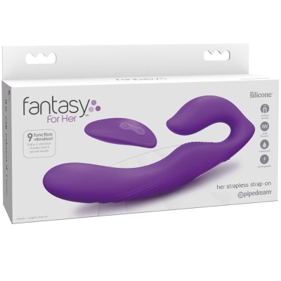 VIBRADOR DE DUPLA PENETRAÇÃO CONTROLE REMOTO 9 NÍVEIS VIOLETA D-236568