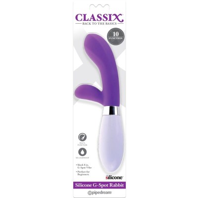 CLASSIX - VIBRADOR RABBIT VIBRATOR G-SPOT SILICONE ROXO - D-236593