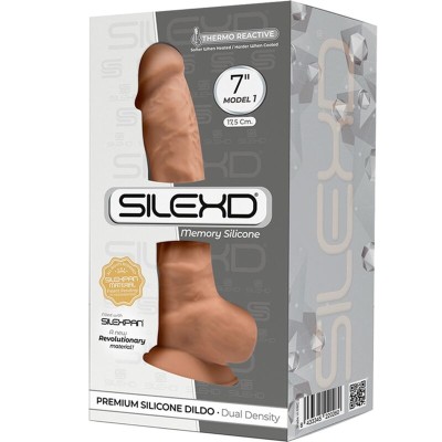 SILEXD - MODELO 1 PÊNIS REALÍSTICO PREMIUM SILEXPAN SILICONE CARAMELO 17,5 CM - D-237235 - Dona Pimenta