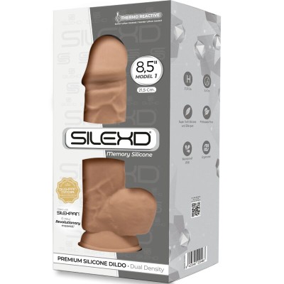 SILEXD - MODELO 1 PÊNIS REALÍSTICO PREMIUM SILEXPAN SILICONE CARAMELO 21,5 CM - D-237248 - Dona Pimenta