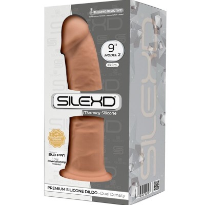 SILEXD - MODELO 2 PÊNIS REALÍSTICO PREMIUM SILEXPAN SILICONE CARAMELO 23 CM - D-237253 - Dona Pimenta