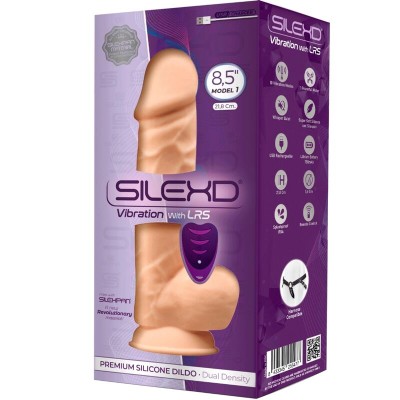 SILEXD - MODELO 1 VIBRADOR DE PÊNIS REALÍSTICO SILICONE PREMIUM SILEXPAN CONTROLE REMOTO 21,8 CM - D-237277 - Dona Pimenta