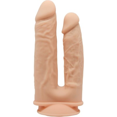 SILEXD - MODELO 1 VIBRADOR DE PÊNIS REALISTA DUPLA PENETRAÇÃO PREMIUM SILEXPAN SILICONE 17,5 / 19,5 CM - D-237285 - Dona Pimenta