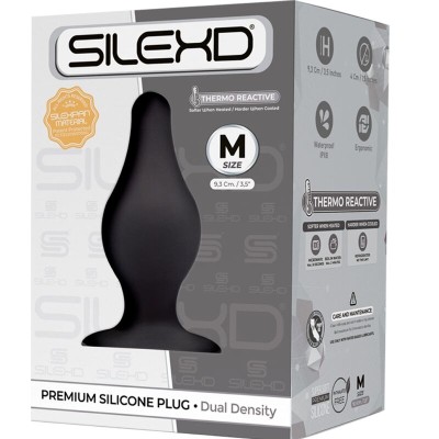 SILEXD - MODELO 2 PLUG ANAL PREMIUM SILEXPAN SILICONE PREMIUM TERMOREATIVO TAMANHO M - D-237295 - Dona Pimenta