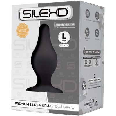 SILEXD - MODELO 2 PLUG ANAL PREMIUM SILEXPAN SILICONE PREMIUM TERMOREATIVO TAMANHO L - D-237296 - Dona Pimenta