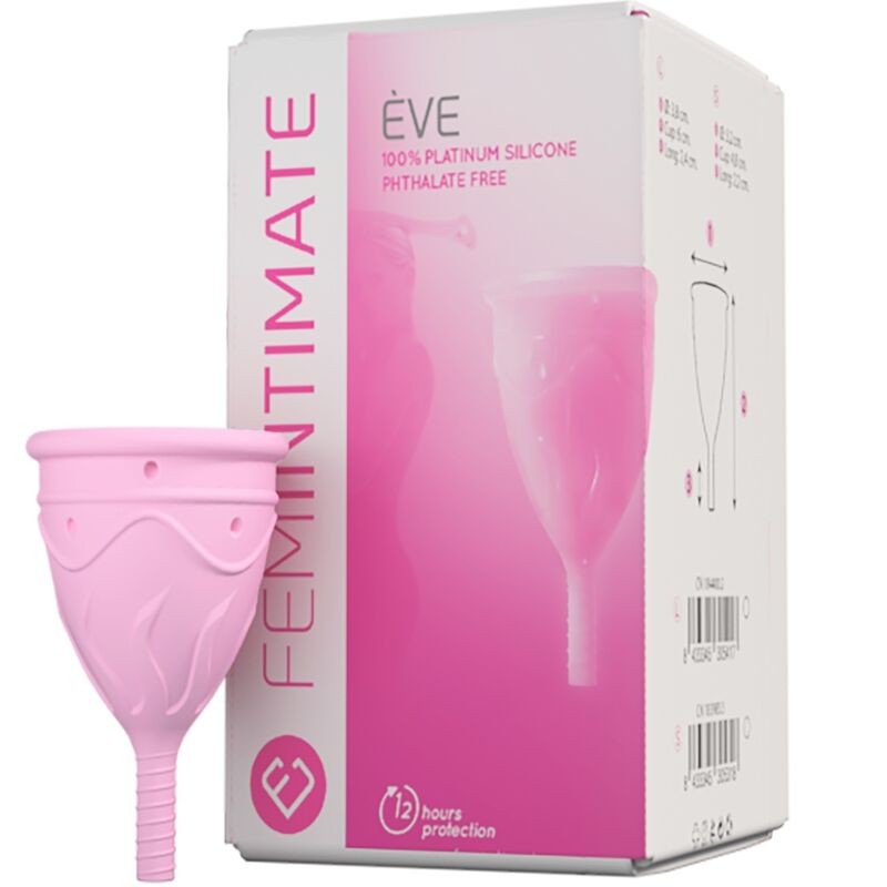 FEMINTIMATE - COPO MENSTRUAL DE SILICONE EVE TAMANHO S - D-237087 - Dona Pimenta