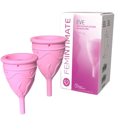 FEMINTIMATE - COPO MENSTRUAL DE SILICONE EVE TAMANHO S - D-237087 - Dona Pimenta