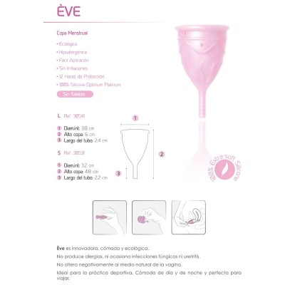 FEMINTIMATE - COPO MENSTRUAL DE SILICONE EVE TAMANHO L - D-237088 - Dona Pimenta