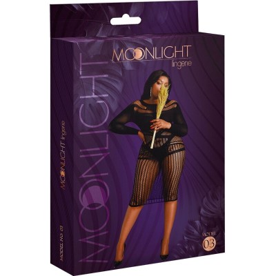 MOONLIGHT - VESTIDO MODELO 3 PRETO PLUS SIZE - D-237346 - Dona Pimenta