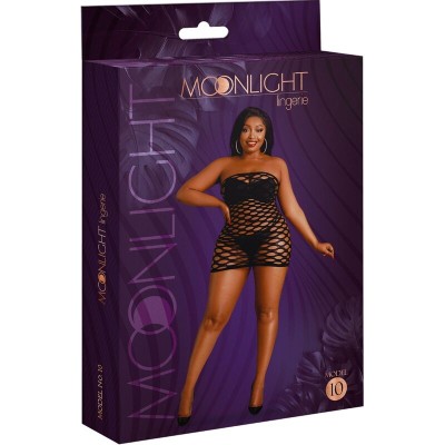 MOONLIGHT - VESTIDO MODELO 10 MALHA PRETO PLUS SIZE - D-237353 - Dona Pimenta