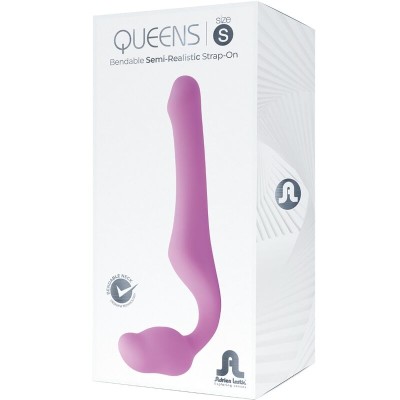 ADRIEN LASTIC - QUEENS STRAP-ON FLEXÍVEL ROSA TAMANHO S - D-237042 - Dona Pimenta