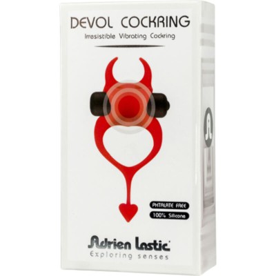 ADRIEN LASTIC - DEVOL COCKRING ANEL VIBRADOR VERMELHO - D-237070 - Dona Pimenta