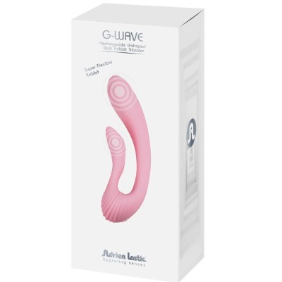 ADRIEN LASTIC - VIBRADOR DUPLO COELHO G-WAVE ROSA - D-237035 - Dona Pimenta