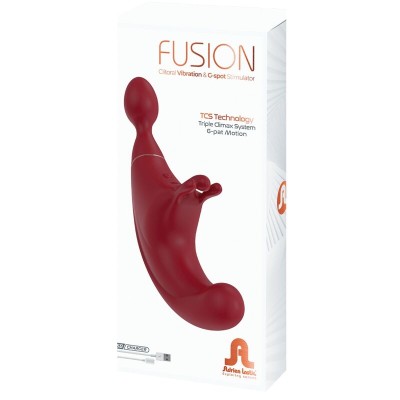 ADRIEN LASTIC - FUSION ESTIMULADOR DE CLITÓRIS TRIPLO & G-SPOT VERMELHO - D-237045 - Dona Pimenta