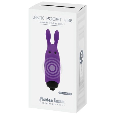 ADRIEN LASTIC - VIBRADOR DE COELHO VIOLETA DE BOLSO LASTIC - D-237063 - Dona Pimenta