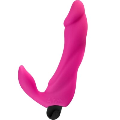 ALIVE - DILDO VIBRADOR BIFUN PRO ROSA 14,9 CM - D-237143 - Dona Pimenta