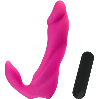 ALIVE - DILDO VIBRADOR BIFUN PRO ROSA 14,9 CM - D-237143 - Dona Pimenta