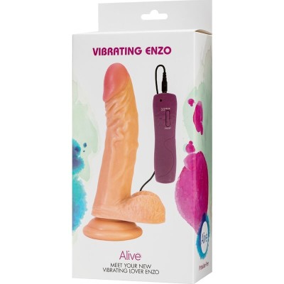 ALIVE - VIBRADOR DE PÊNIS ENZO REALÍSTICO 21 CM - D-237129 - Dona Pimenta