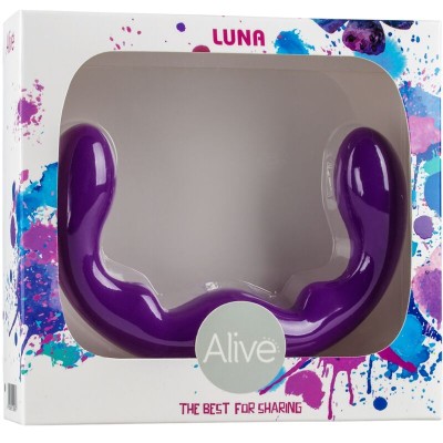 ALIVE - LUNA DILDO DUPLA PENETRAÇÃO VIOLETA SILICONE 25 CM - D-237131 - Dona Pimenta