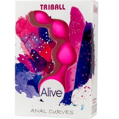 ALIVE - BOLAS ANAIS DE SILICONE TRIBALL ROSA 15 CM - D-237133 - Dona Pimenta