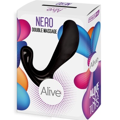 ALIVE - NERO DUPLO MASSAGER ANAL E PROSTÁTICO - D-237134 - Dona Pimenta